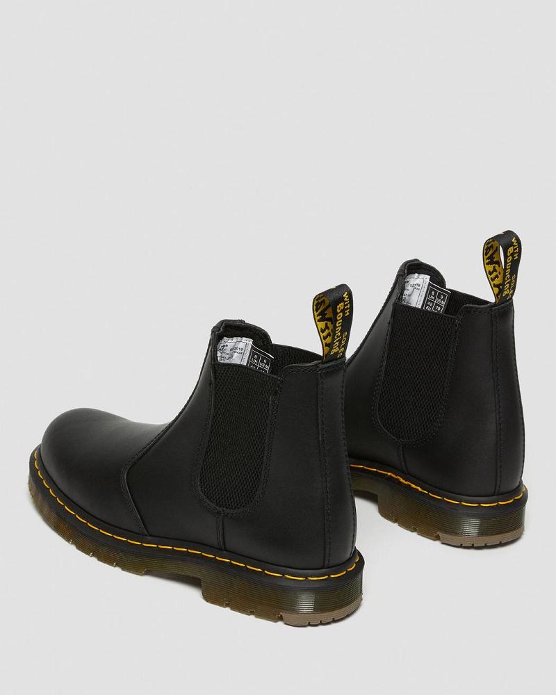 Black Men's Dr Martens 2976 Slip Resistant Leather Chelsea Boots | CA 487ZUT